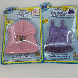 Webkinz Pink Hoody and Purple Party Dress Set
